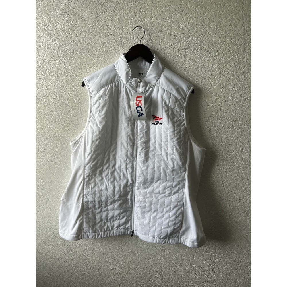 NWT EP New York US Open‎ Quilted Vest White XXL Golf Outerwear Women's Gorpcore